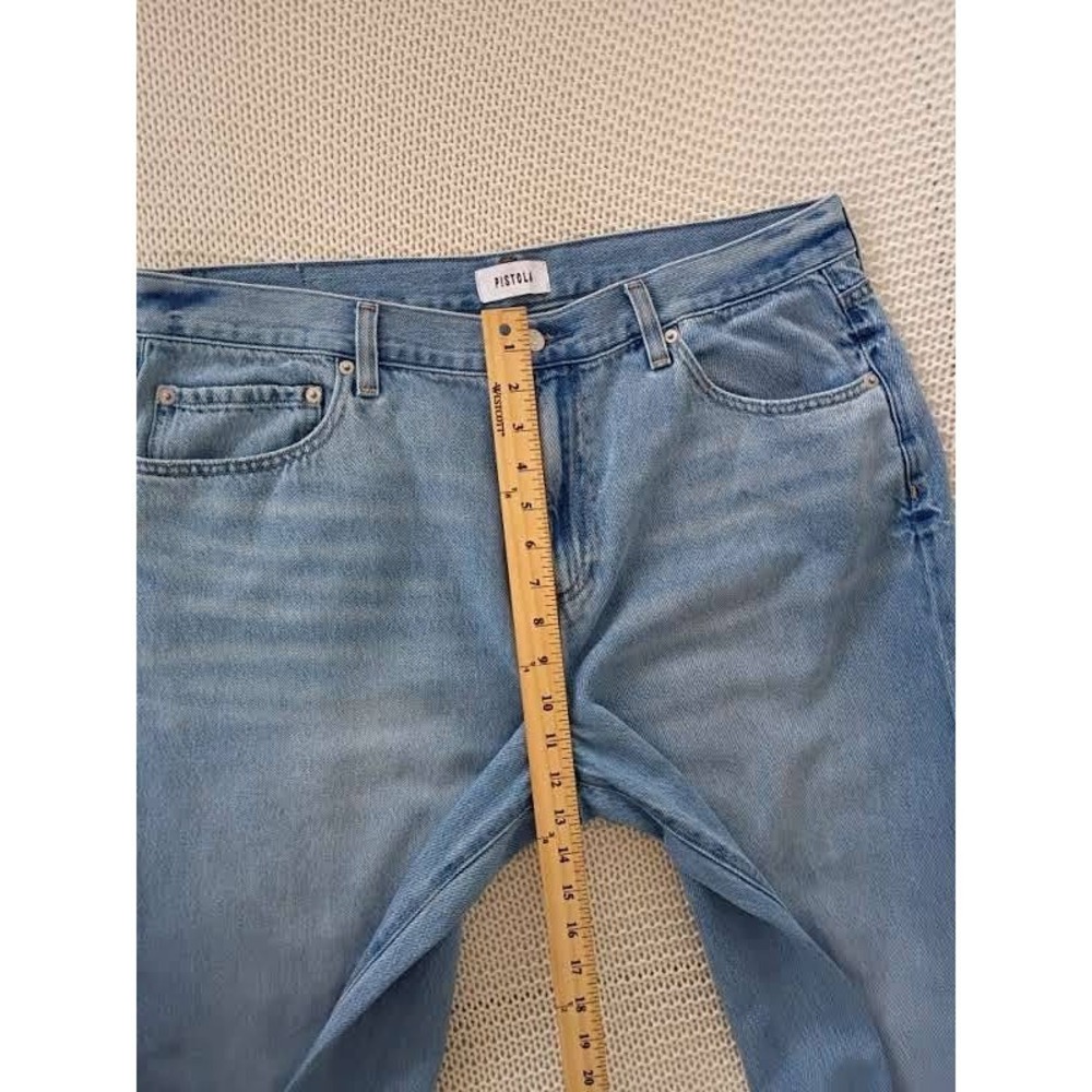 PISTOLA NWOT Jadyn Mid Rise Palazzo Wide Leg Jean Light Wash Denim 33-34x29 $198 - Picture 5 of 14